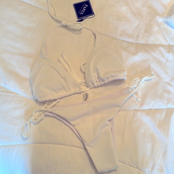 WHITE ZAFUL BIKINI - Picture 1 of 5